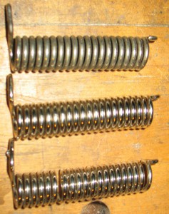 Three home-made springs