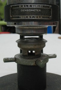 Gurley tester closeup