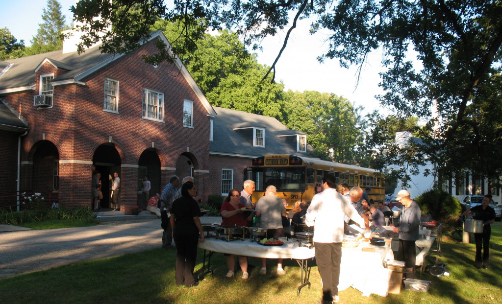 Barbecue on the lawn at the Museum of Printing